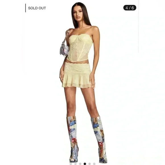 I.AM.GIA Demi Corset In Yellow NEW Sold Out Trending Size S - Picture 2 of 6